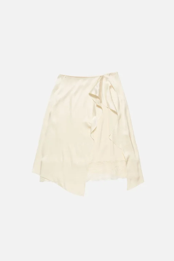 Layered satin skirt