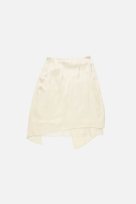 Layered satin skirt