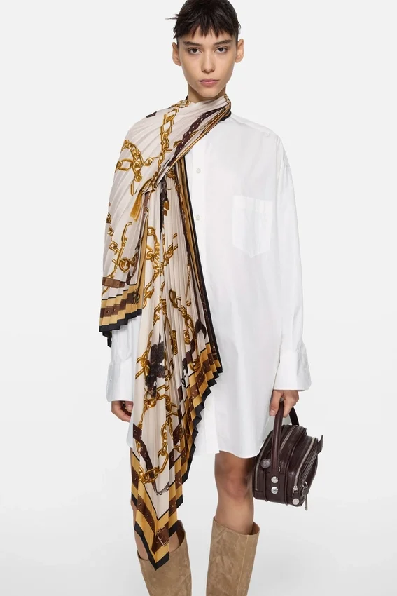 Layered shirt dress