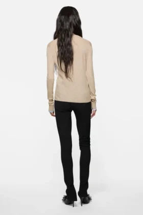 Layered silk-wool cardigan