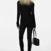 Layered silk-wool cardigan