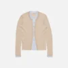 Layered silk-wool cardigan