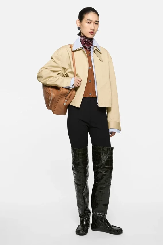 Layered twill jacket