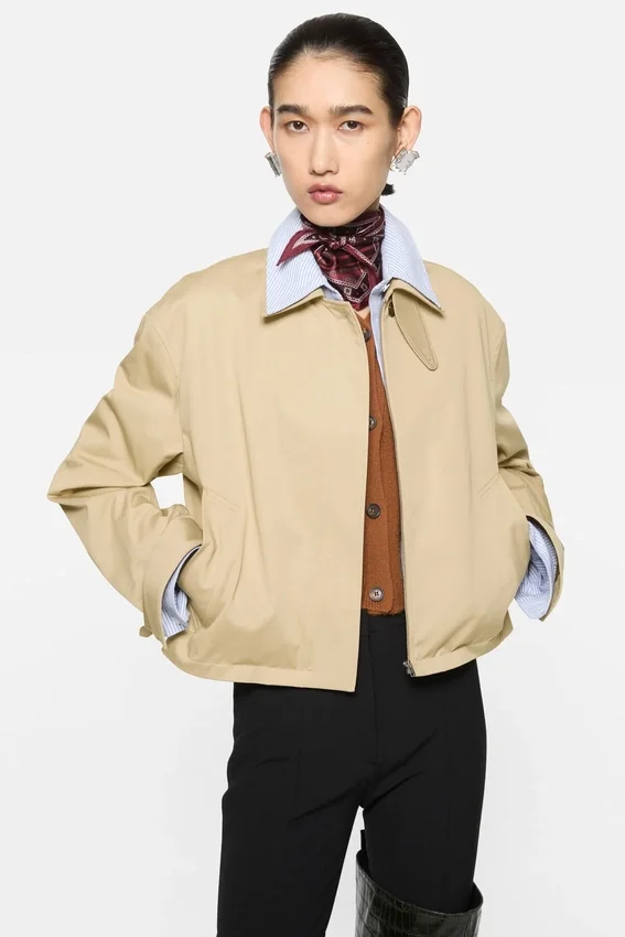 Layered twill jacket