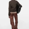 Layered wool cardigan