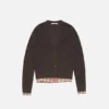 Layered wool cardigan