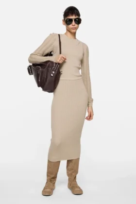 Layered wool dress
