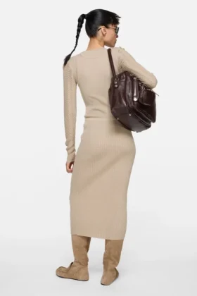 Layered wool dress