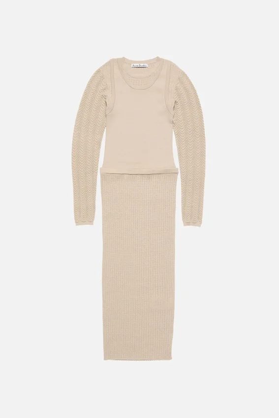 Layered wool dress
