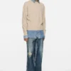 Layered wool sweater