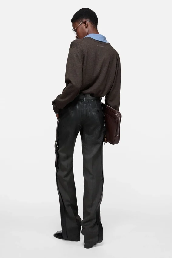 Layered wool sweater