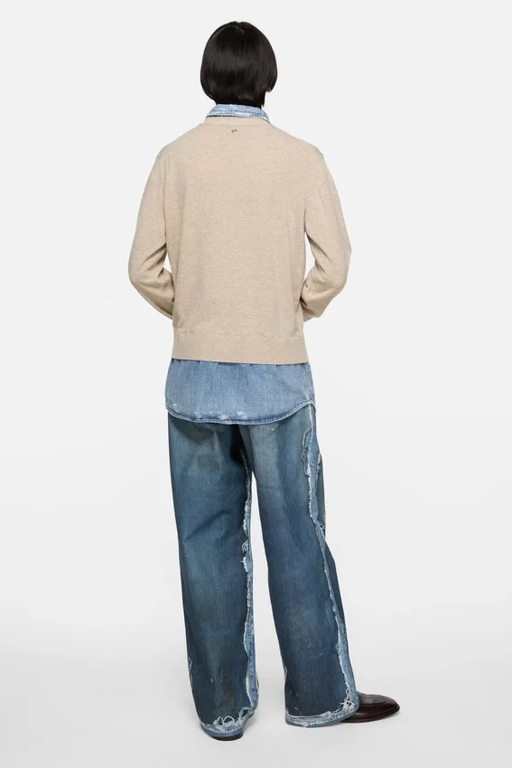 Layered wool sweater