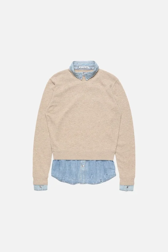 Layered wool sweater