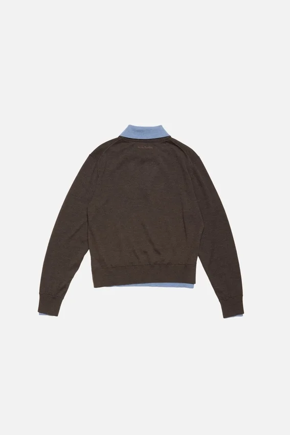 Layered wool sweater