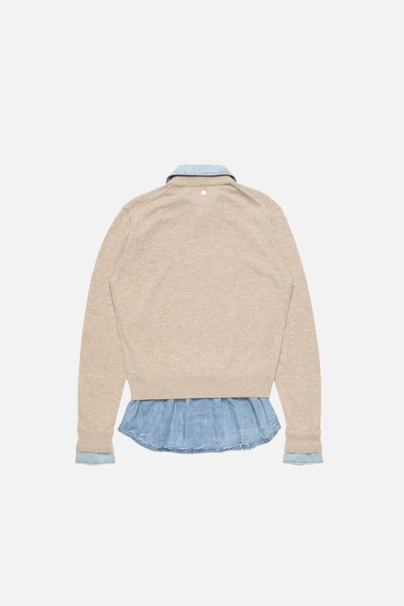 Layered wool sweater