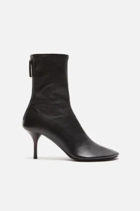 Leather ankle boot