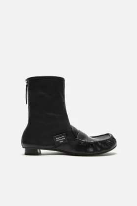 Leather ankle boot