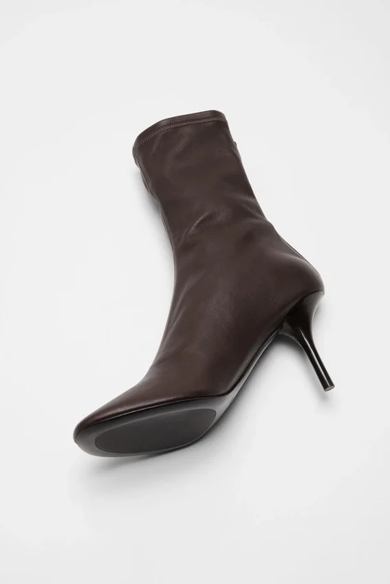 Leather ankle boot