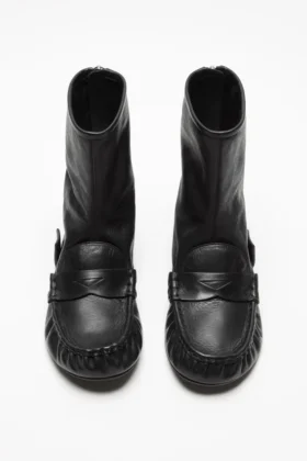 Leather ankle boot
