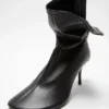 Leather ankle boot
