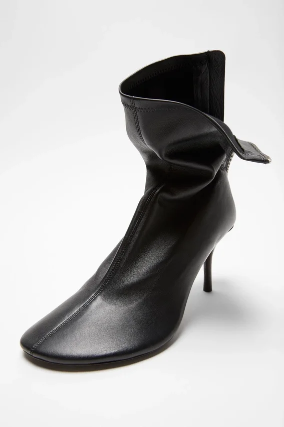 Leather ankle boot