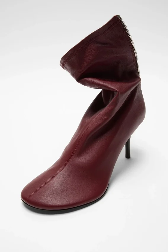 Leather ankle boot