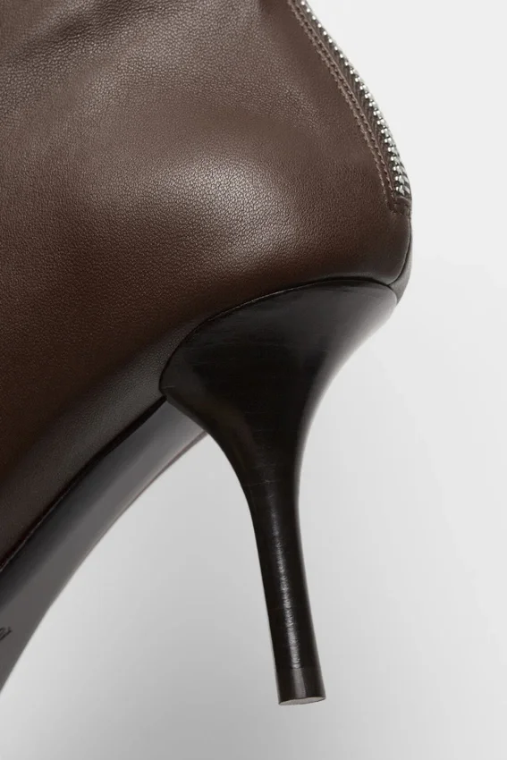 Leather ankle boot