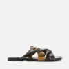 Leather belts strap sandals