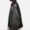 Leather biker jacket