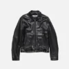 Leather biker jacket