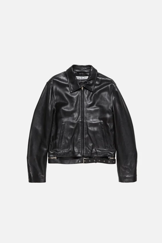 Leather biker jacket