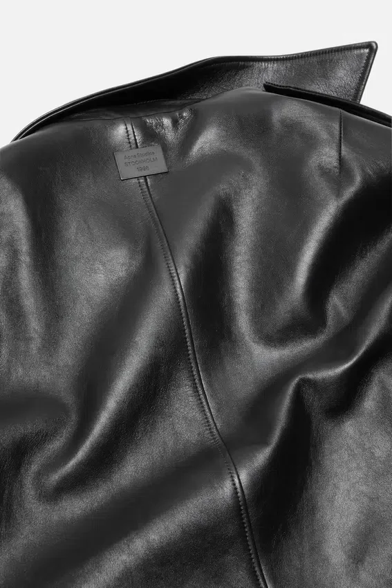Leather biker jacket