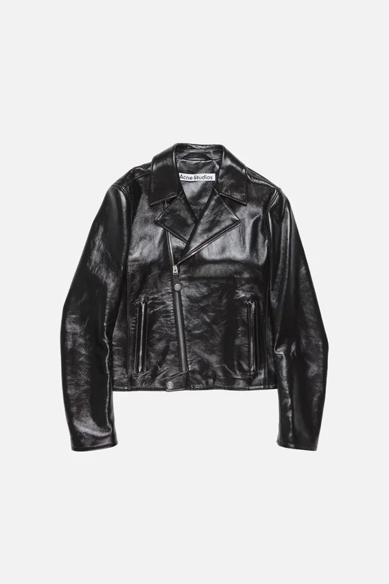 Leather biker jacket