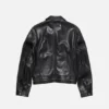Leather biker jacket