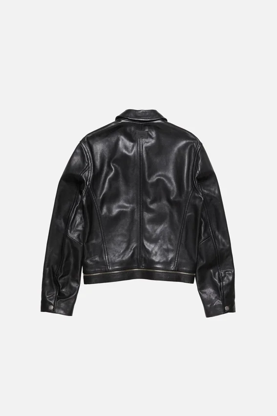 Leather biker jacket