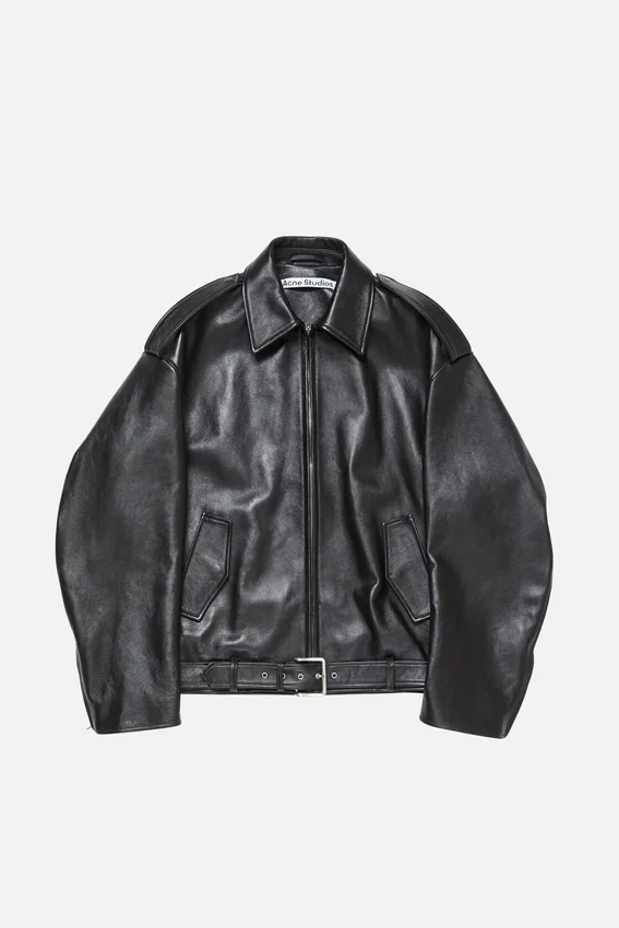 Leather biker jacket