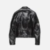 Leather biker jacket