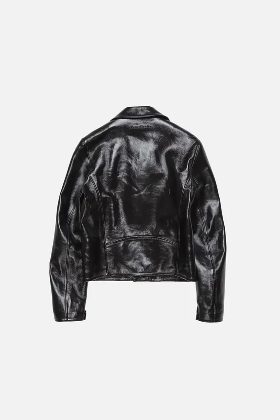 Leather biker jacket