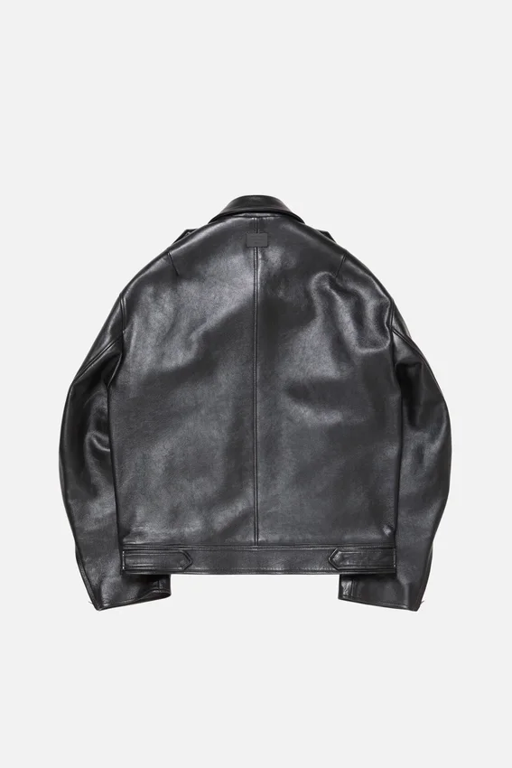 Leather biker jacket
