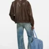 Leather blouson