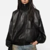 Leather blouson