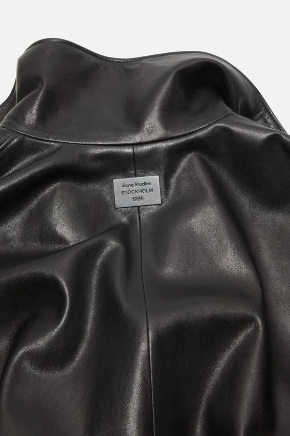 Leather blouson