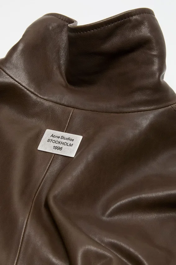 Leather blouson