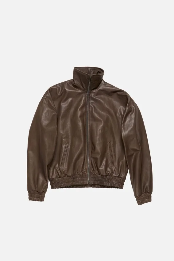 Leather blouson