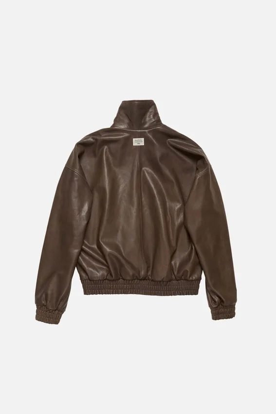 Leather blouson