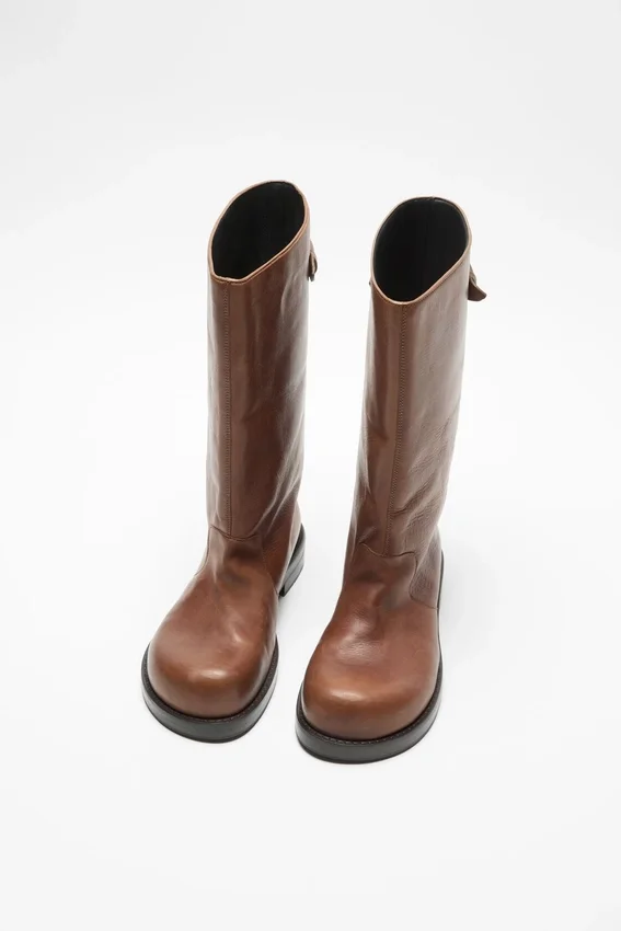 Leather boots