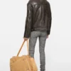 Leather shearling jacket