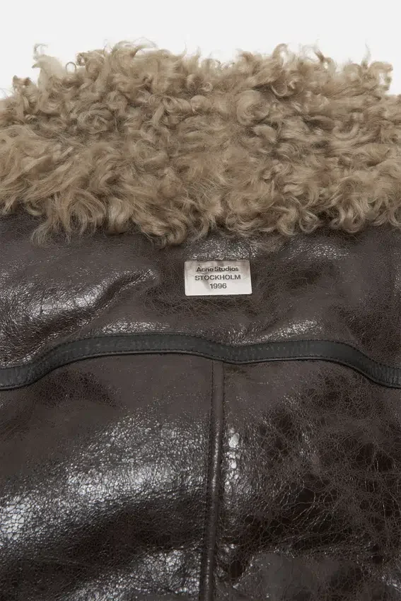 Leather shearling jacket