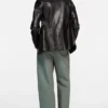 Leather suit jacket
