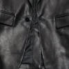 Leather suit jacket